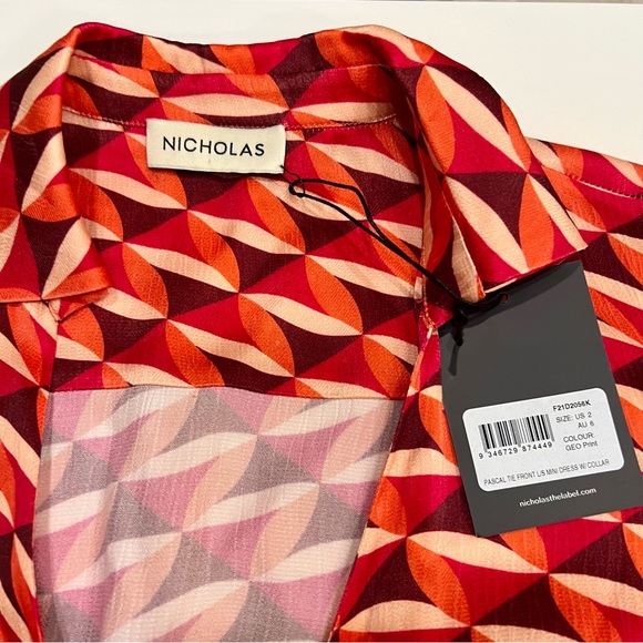 NICHOLAS Printed A-Line Mini Dress NWT! - Picture 3 of 10